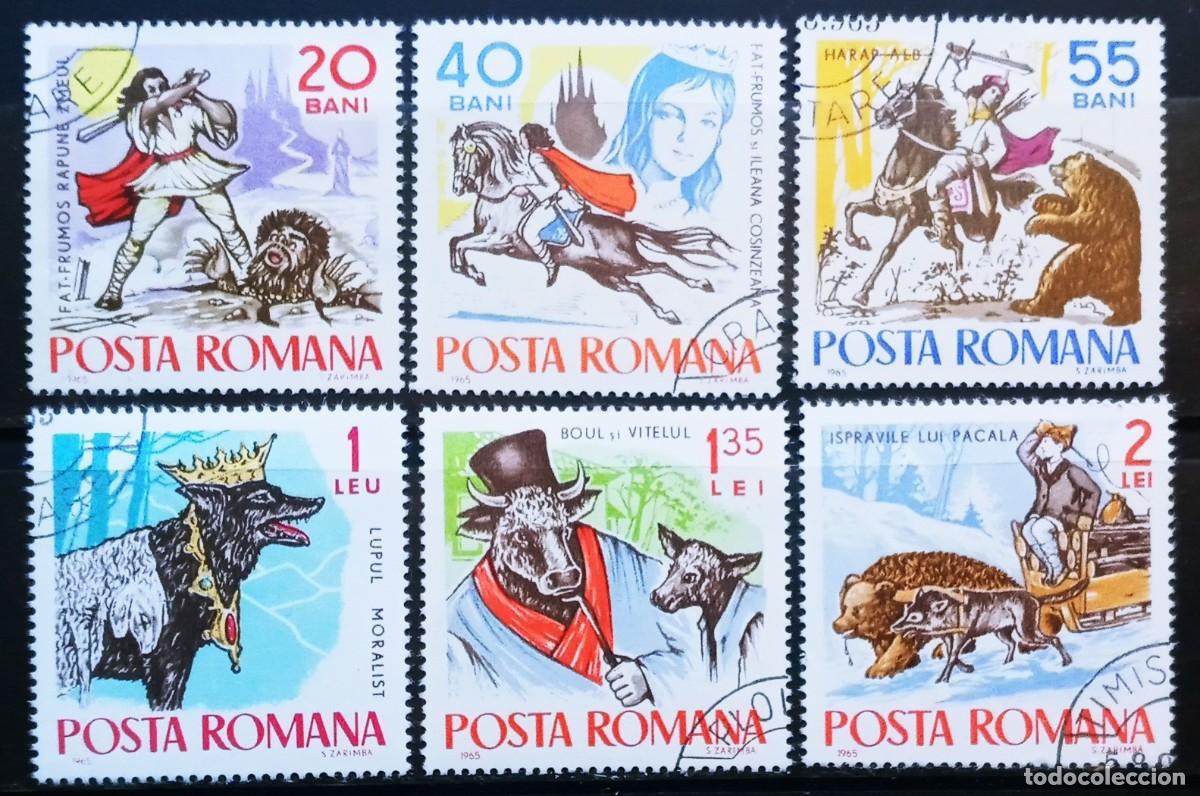 Sellos: RUMANIA IVERT 2132/37 USADOS - FABULAS Y CUENTOS A&Ntilde;O 1965