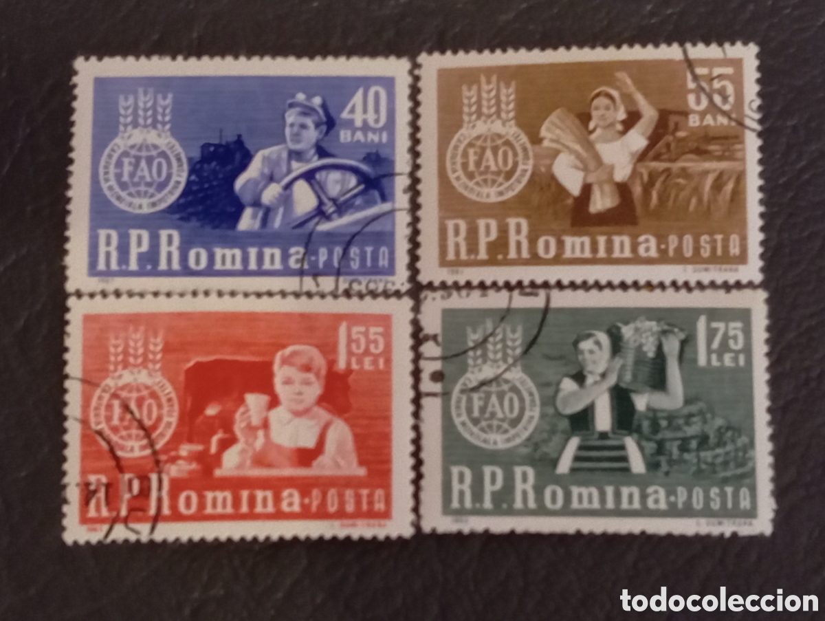 Sellos: Ruman&iacute;a a&ntilde;o 1963 yvert nr.1897/00 F.A.O. usada