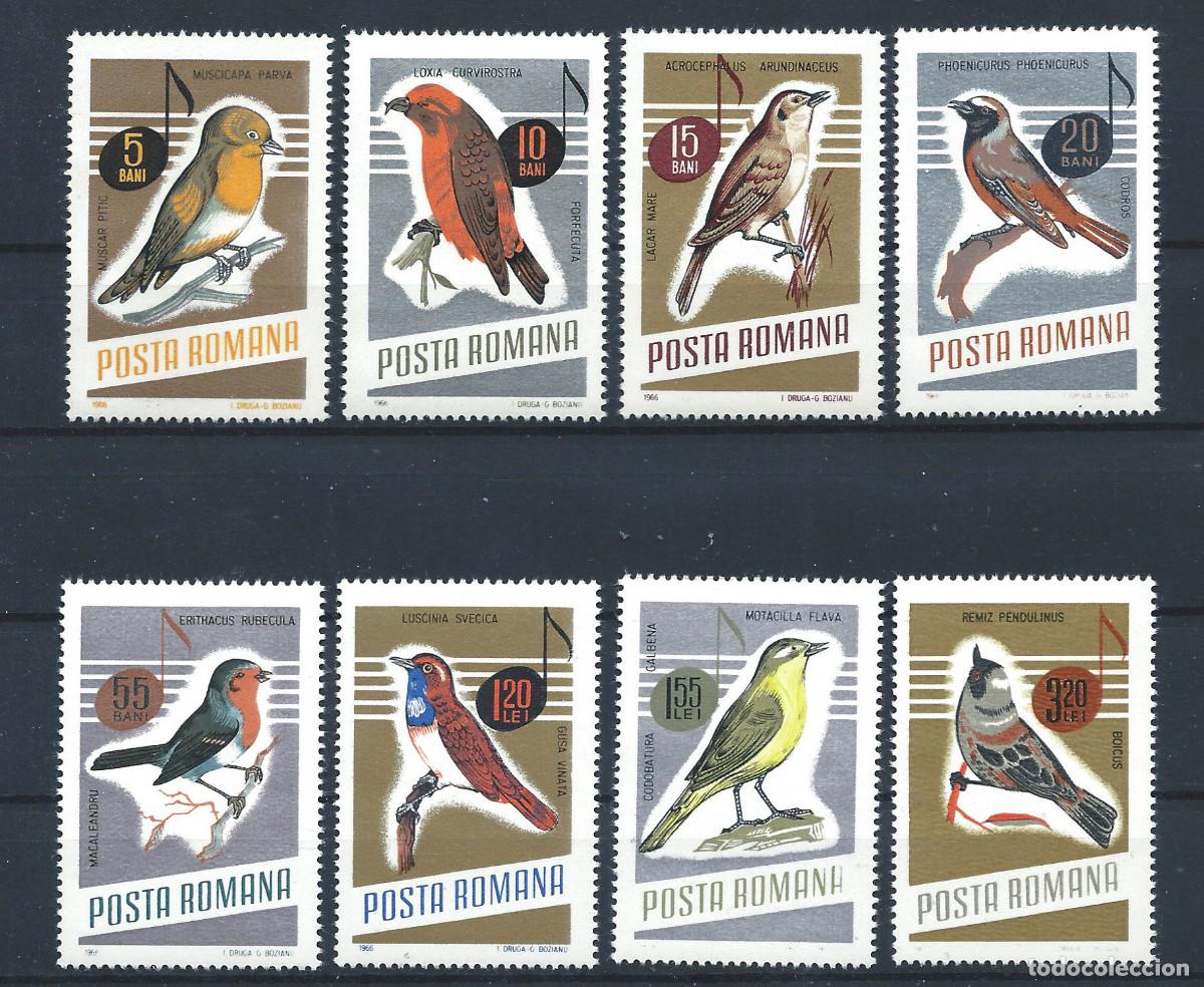 Sellos: Roumanie N&deg;2211/18** (MNH) 1966 - Faune &rdquo;Oiseaux&rdquo;
