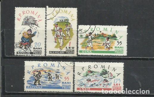 Sellos: 048-SERIE COMPLETA RUMAN&Iacute;A 1981 N&ordm; 1755/1759 deportes