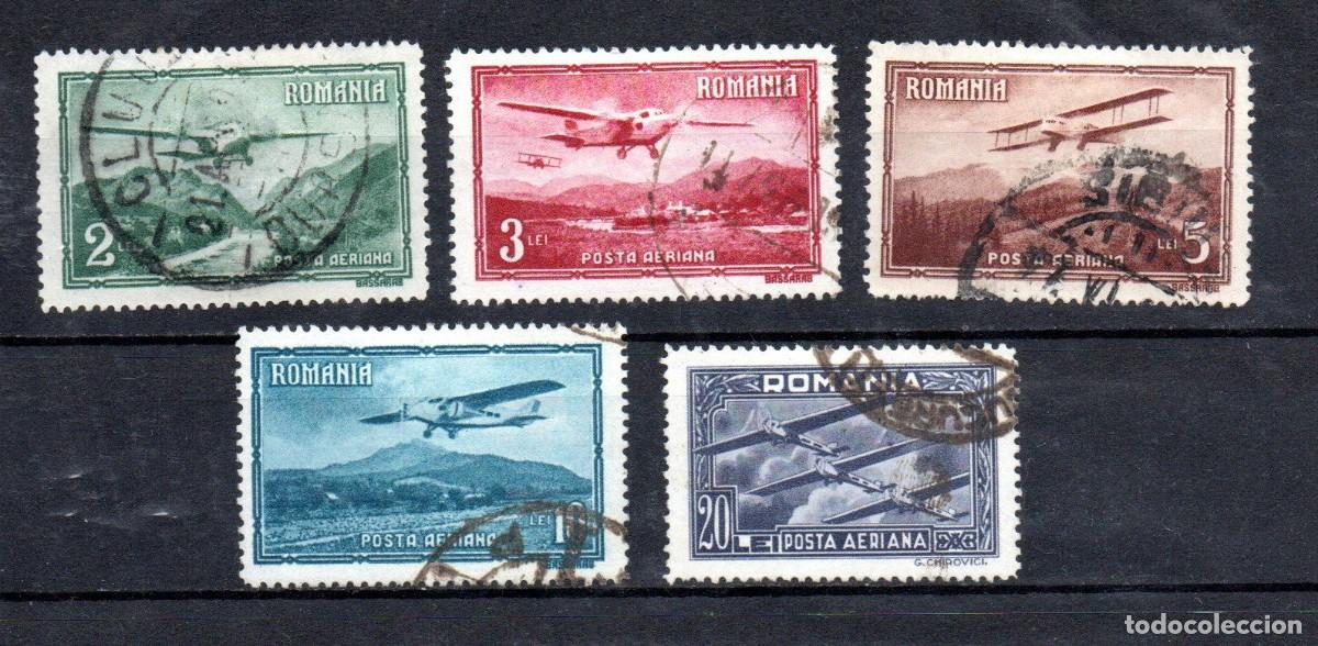 Sellos: RUMANIA. 1931. A&Eacute;REO. YT 14/18