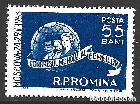 Sellos: Rumania 1963 Ivert 1923 *** Congreso Internacional de Mujeres en Mosc&uacute;