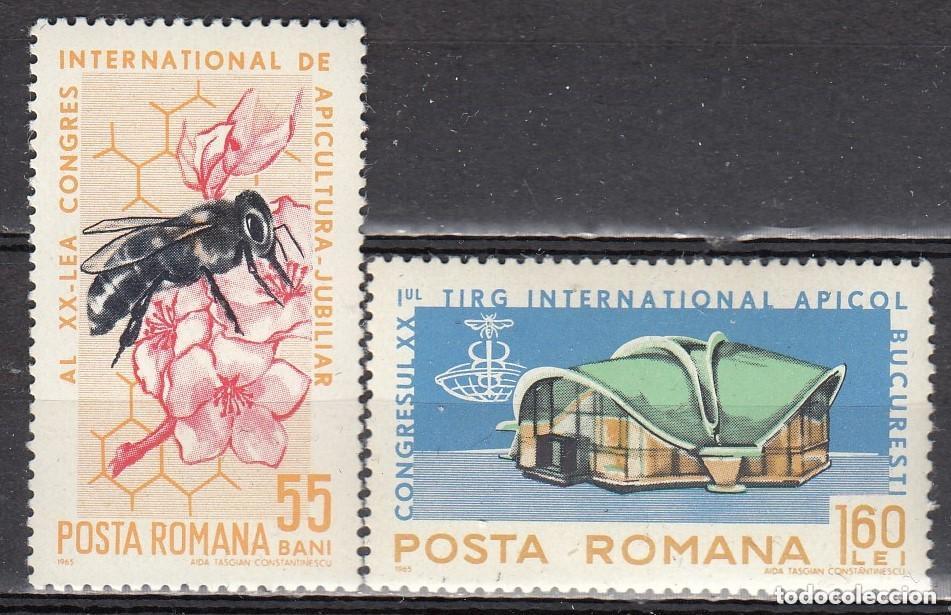 Sellos: Rumania 1965 Ivert 2140/1 *** 20&ordm; Congreso de la Federaci&oacute;n Internacional de Apicultura en BUcarest