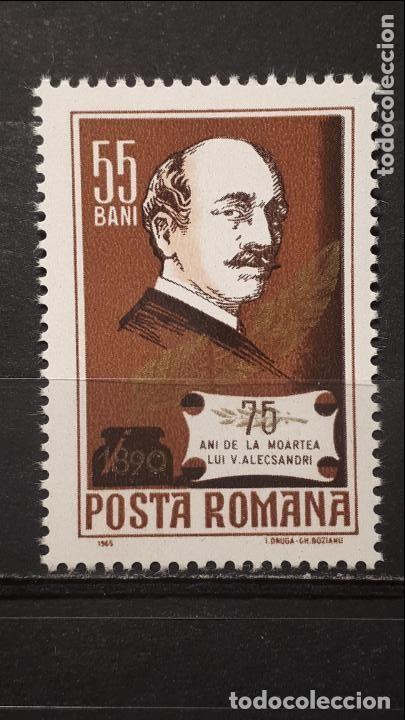 Sellos: Rumania 1965 Ivert 2166 *** 75&ordm; Aniversario de la Muerte del Escritor V. ALECSANDRI