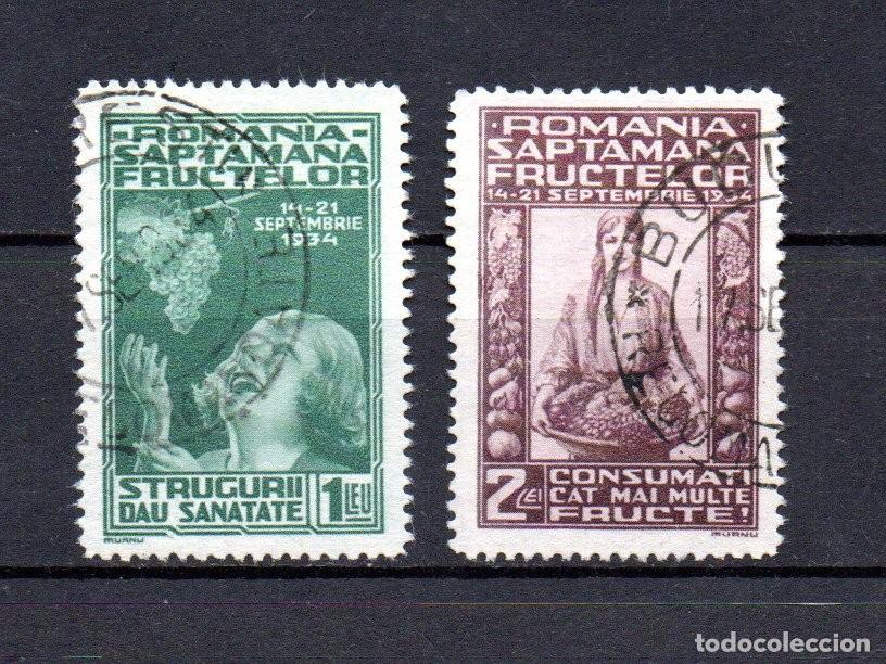 Sellos: RUMANIA. 1934. YT 475,476