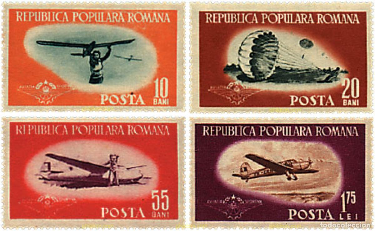 Sellos: 61857 MNH RUMANIA 1953 AVIACION DEPORTIVA.