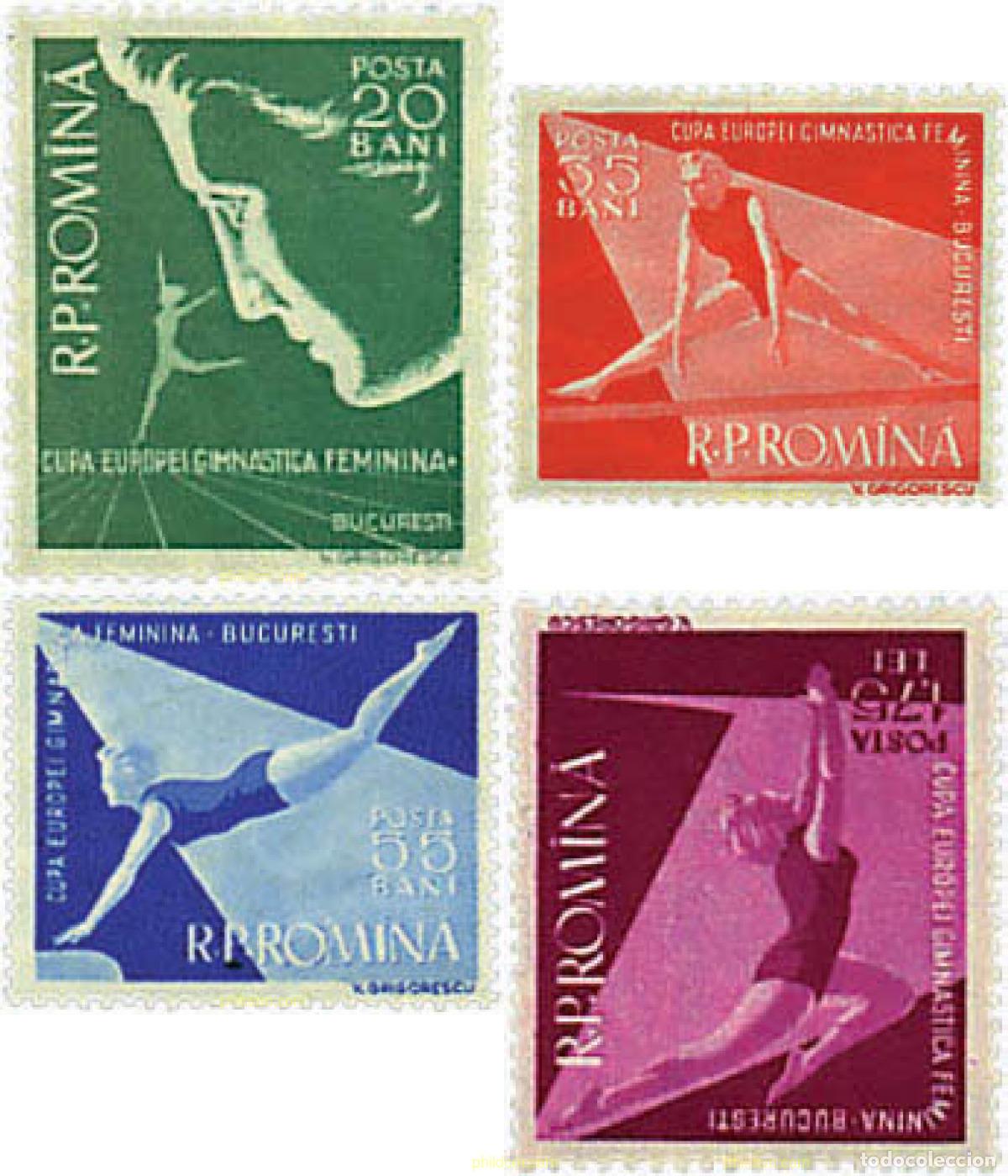 Francobolli: 61871 MNH RUMANIA 1957 COPA DE EUROPA DE GIMNASIA FEMENINA EN BUCAREST