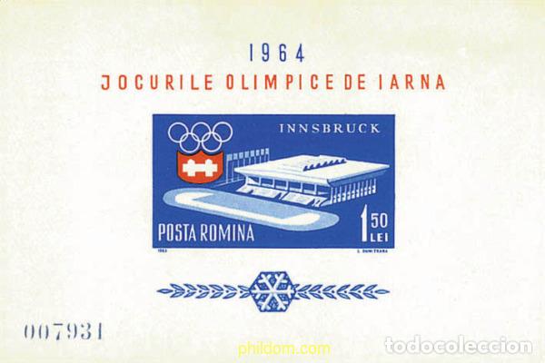Sellos: 71617 MNH RUMANIA 1963 9 JUEGOS OLIMPICOS DE INVIERNO. INNSBRUCK 1964