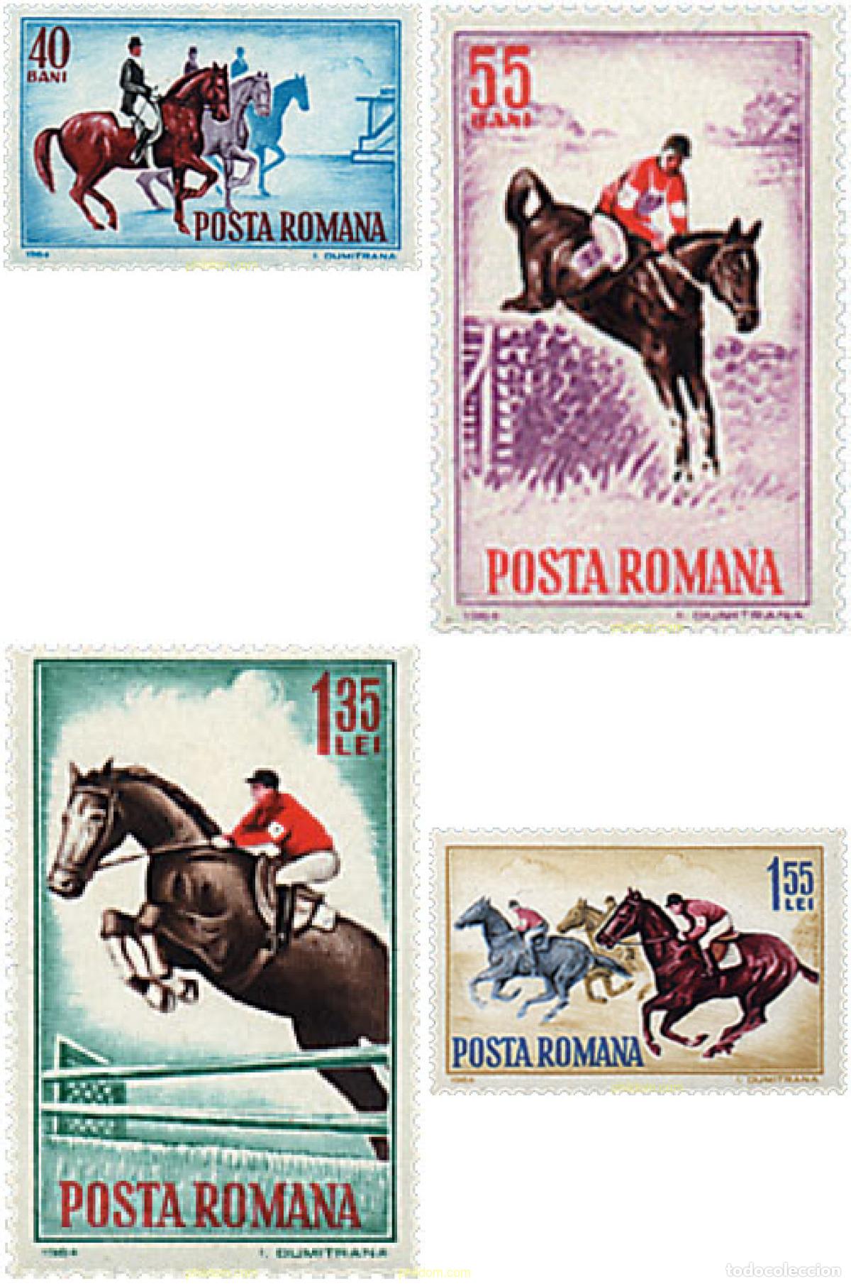 Sellos: 61908 MNH RUMANIA 1964 DEPORTES ECUESTRES