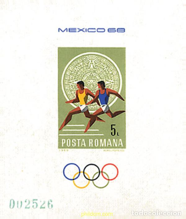 Sellos: 61938 MNH RUMANIA 1968 19 JUEGOS OLIMPICOS VERANO MEXICO 1968