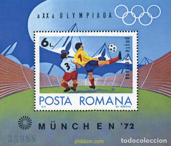Sellos: 234431 MNH RUMANIA 1972 20 JUEGOS OLIMPICOS VERANO MUNICH 1972