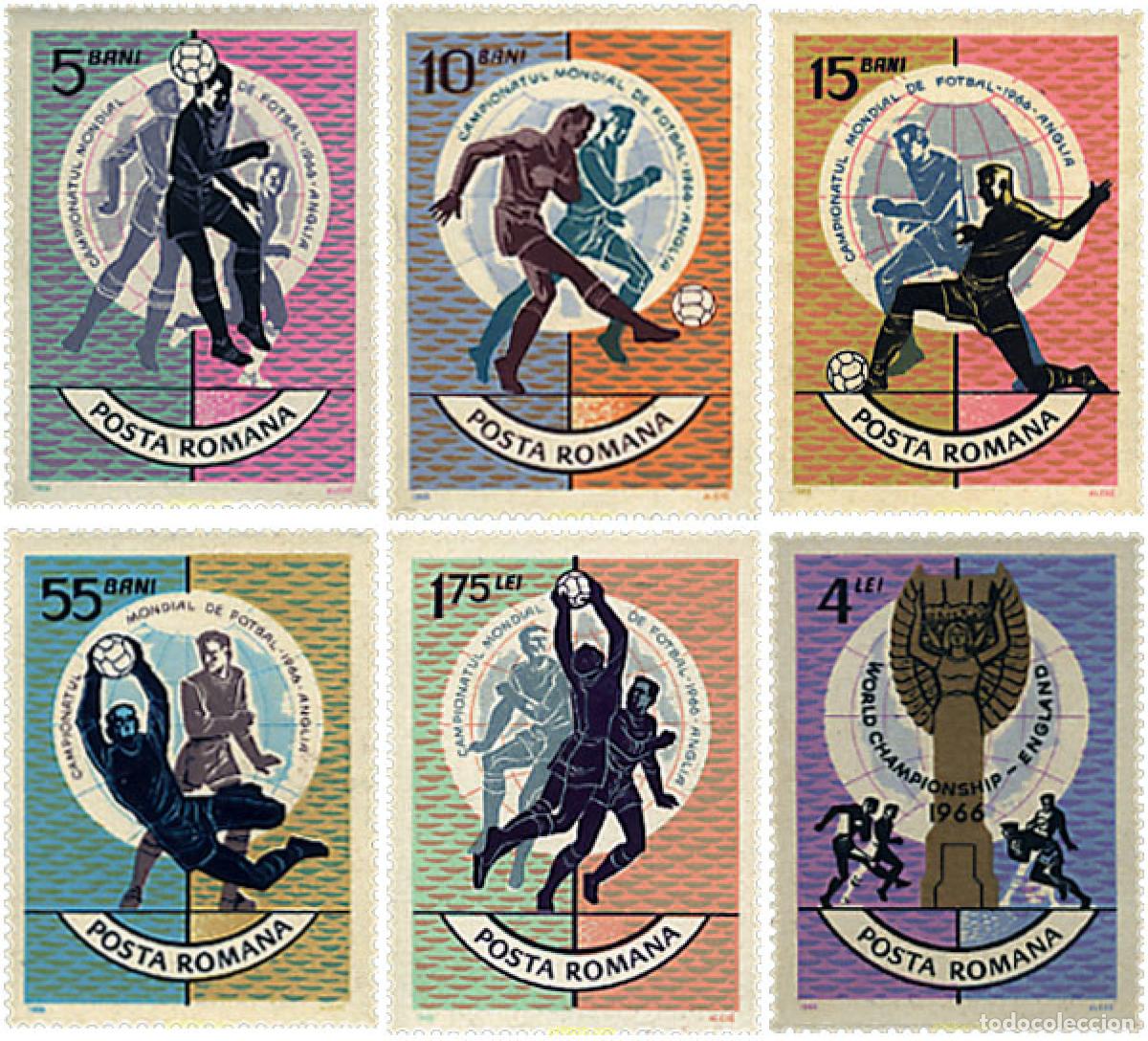 Sellos: 61928 MNH RUMANIA 1966 COPA DEL MUNDO DE FUTBOL. LONDRES-66