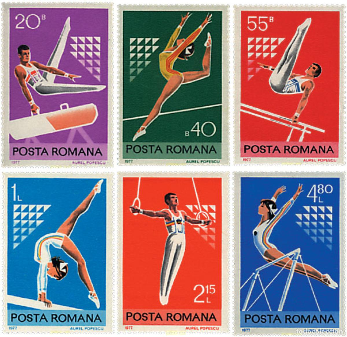 Sellos: 61983 MNH RUMANIA 1977 GIMNASIA