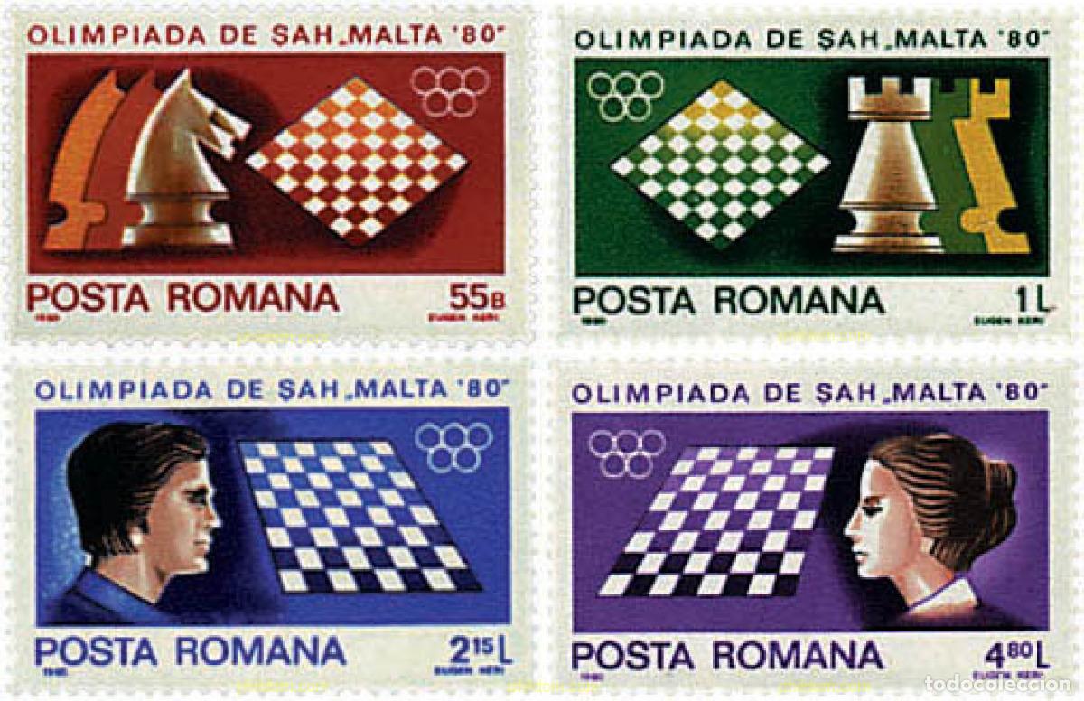 Stamps: 30810 MNH RUMANIA 1980 OLIMPIADA DE AJEDREZ EN MALTA