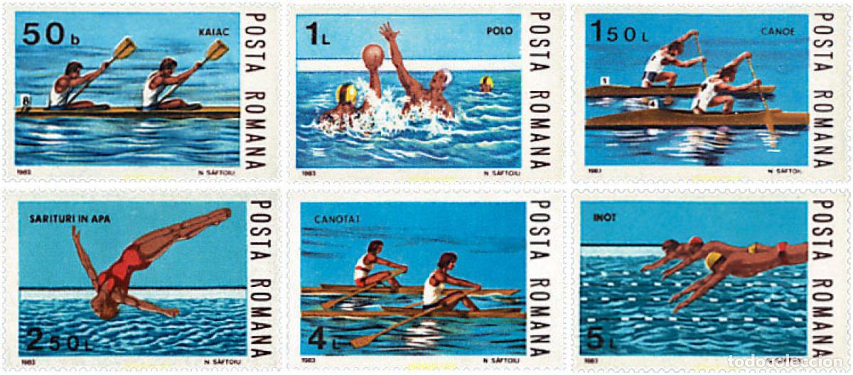 Stamps: 62040 MNH RUMANIA 1983 DEPORTES NAUTICOS