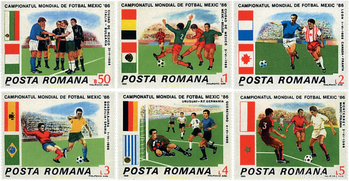 Stamps: 62154 MNH RUMANIA 1986 COPA DEL MUNDO DE FUTBOL. MEXICO-86