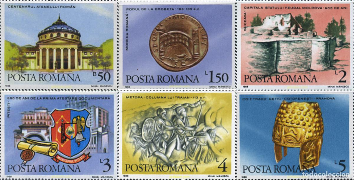 Sellos: 62259 MNH RUMANIA 1988 ANIVERSARIOS HISTORICOS DE RUMANIA