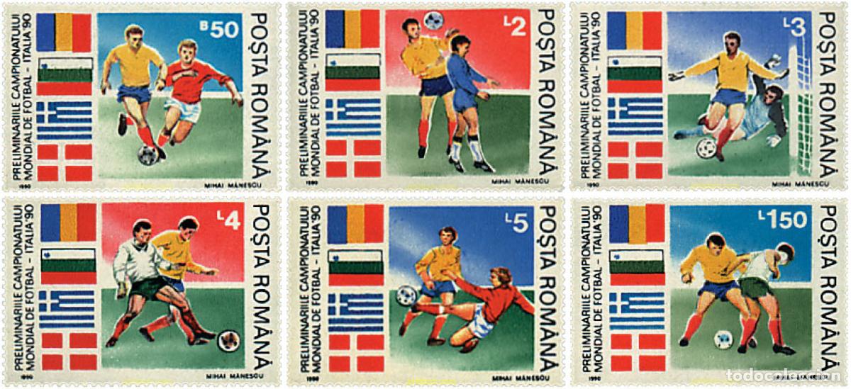 Sellos: 62355 MNH RUMANIA 1990 COPA DEL MUNDO DE FUTBOL. ITALIA-90