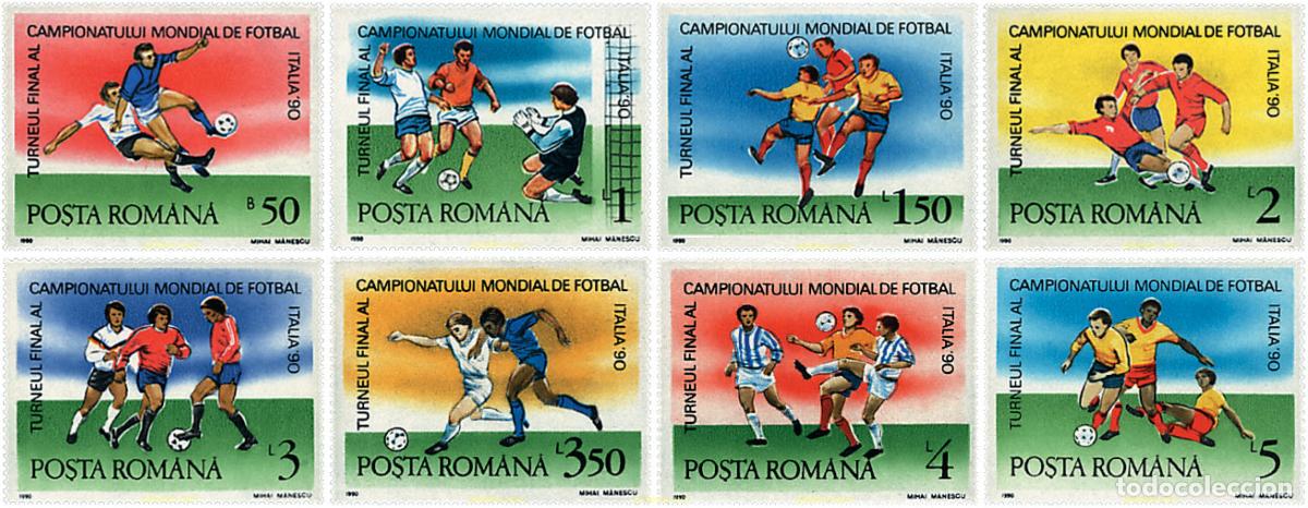 Sellos: 62360 MNH RUMANIA 1990 COPA DEL MUNDO DE FUTBOL. ITALIA-90