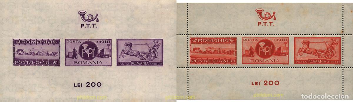 Sellos: 43095 MNH RUMANIA 1944 BICENTENARIO DEL CORREO