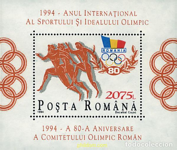 Sellos: 62427 MNH RUMANIA 1994 CENTENARIO DEL COMITE OLIMPICO INTERNACIONAL