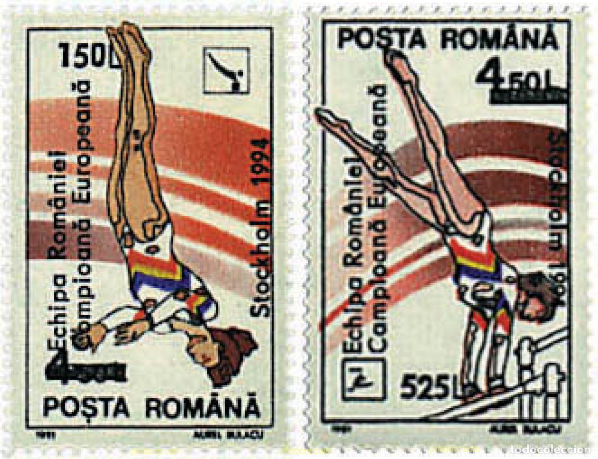 Sellos: 62430 MNH RUMANIA 1994 CAMPEONATO EUROPEO DE GIMNASIA EN RUMANIA