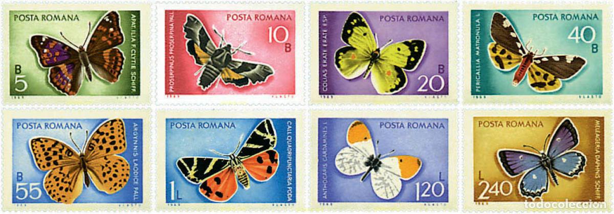 Sellos: 77193 MNH RUMANIA 1969 MARIPOSAS