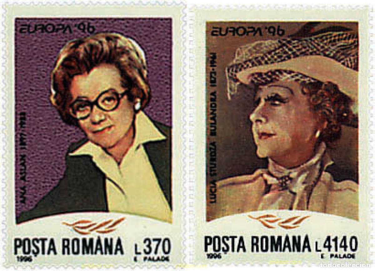 Sellos: 63032 MNH RUMANIA 1996 EUROPA CEPT. MUJERES CELEBRES