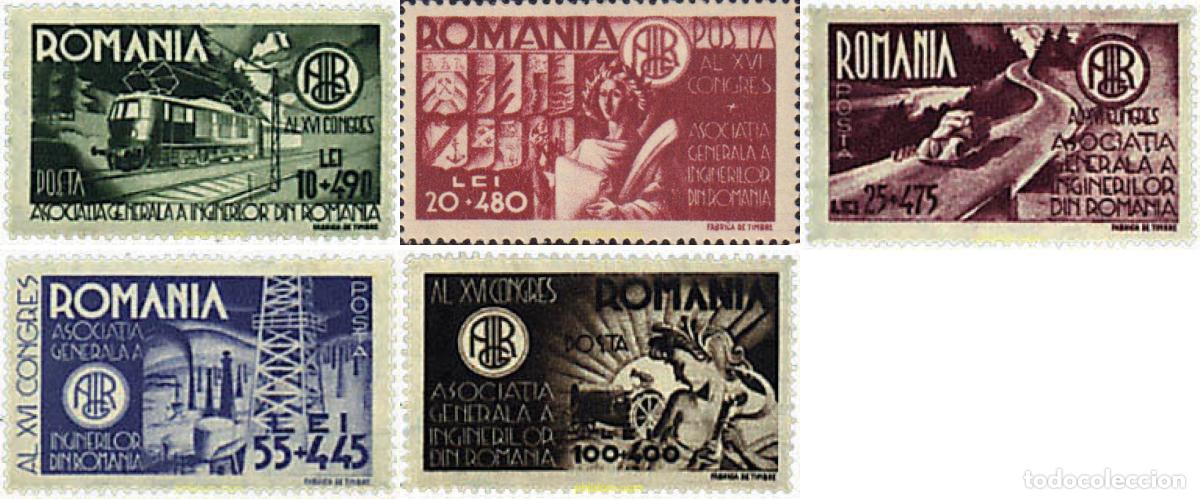 Sellos: 57696 MNH RUMANIA 1945 16 CONGRESO DE INGENIEROS RUMANOS
