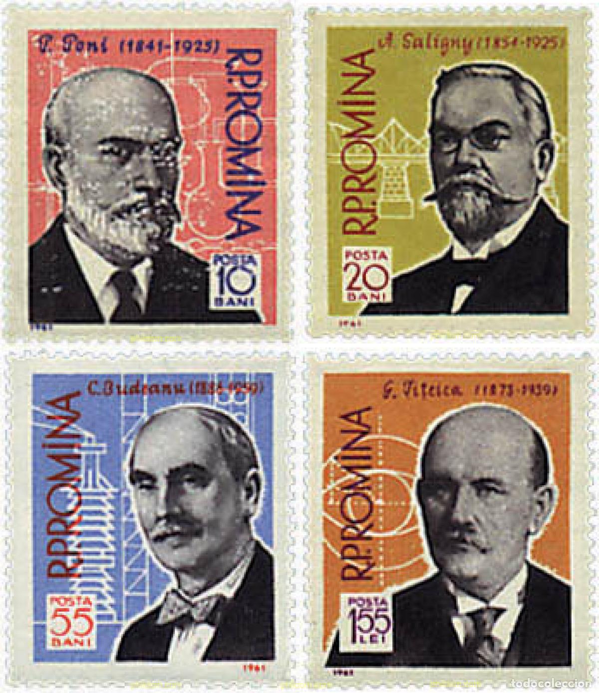 Sellos: 57466 MNH RUMANIA 1961 CIENTIFICOS RUMANOS