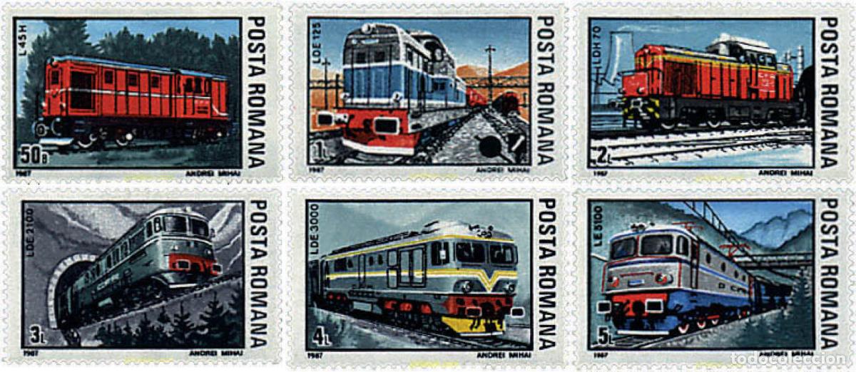Sellos: 57491 MNH RUMANIA 1987 LOCOMOTORAS