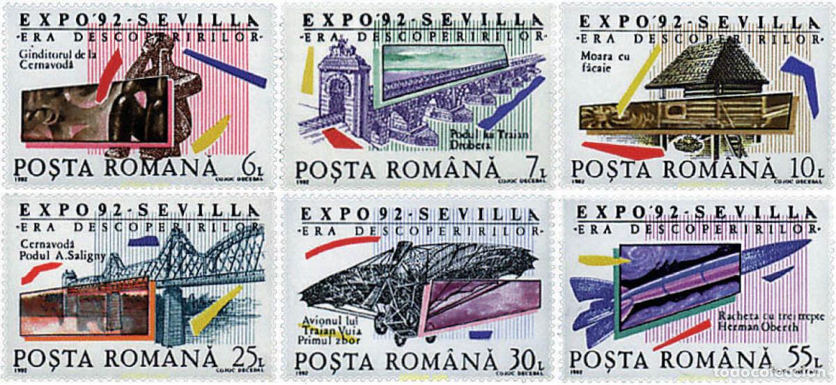 Sellos: 60481 MNH RUMANIA 1992 EXPO 92. EXPOSICION UNIVERSAL DE SEVILLA