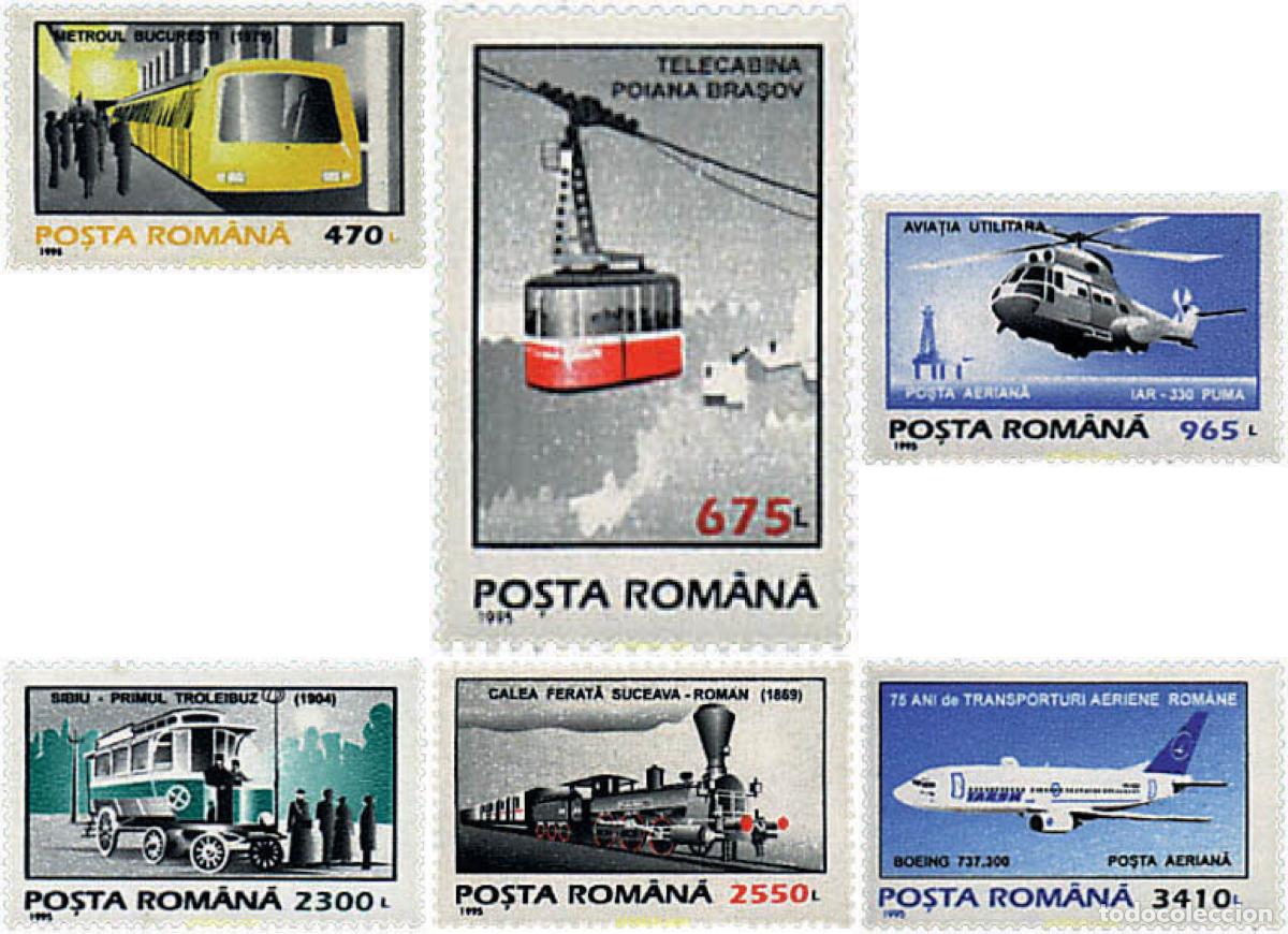 Sellos: 57499 MNH RUMANIA 1995 MEDIOS DE TRANSPORTE