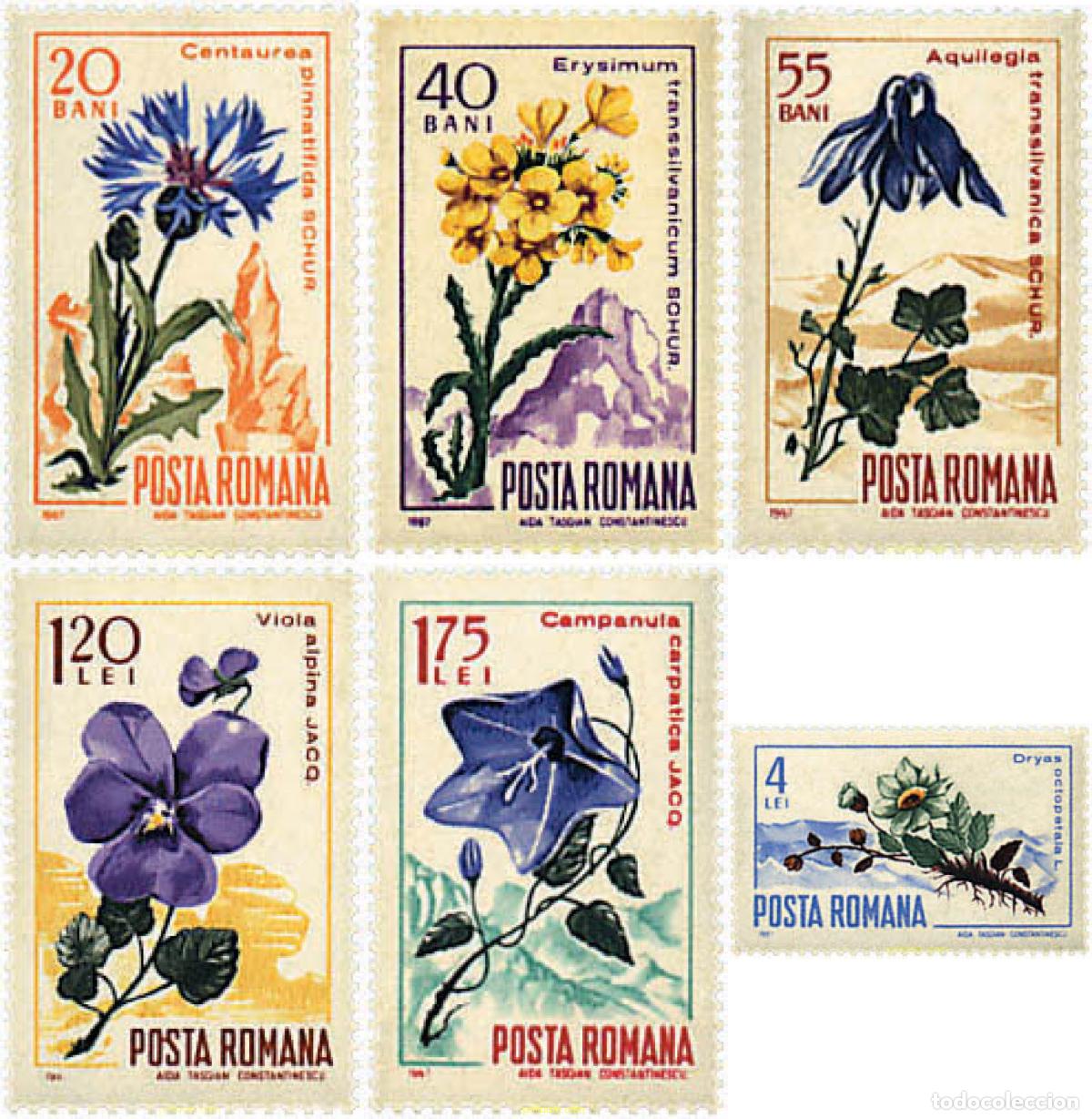 Sellos: 93932 MNH RUMANIA 1967 FLORES DE MONTA&Ntilde;A