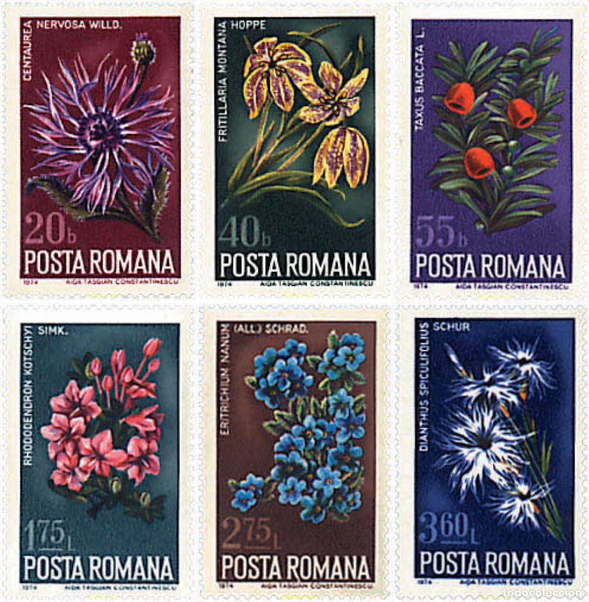 Sellos: 93953 MNH RUMANIA 1974 PROTECCION DE LA NATURALEZA. FLORA