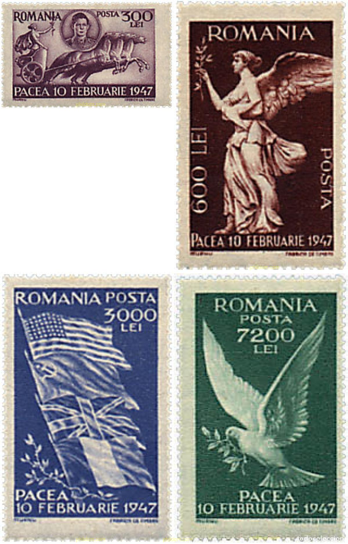 Sellos: 61847 MNH RUMANIA 1947 COMMEMORACION DE LA PAZ