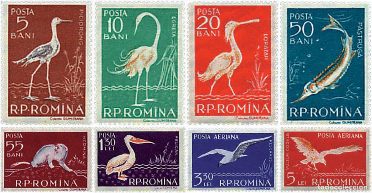 Sellos: 35759 MNH RUMANIA 1957 FAUNA DEL DELTA DEL DANUBIO