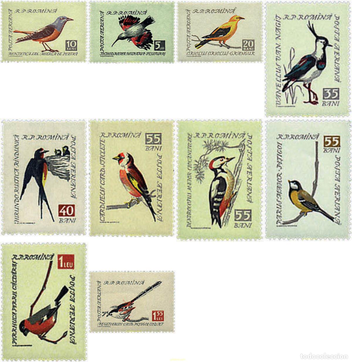Sellos: 234576 USED RUMANIA 1959 AVES