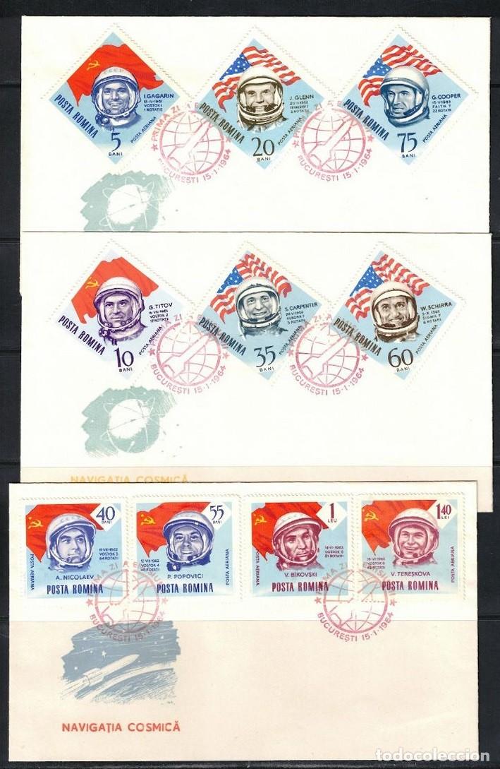 Sellos: RUMANIA 1964 3 SPD FDC ESPACIO ESPACE SPACE ASTRONAUTAS ASTRONAUTES ASTRONAUTS