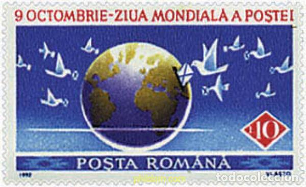 Sellos: 62404 MNH RUMANIA 1992 DIA MUNDIAL DEL CORREO