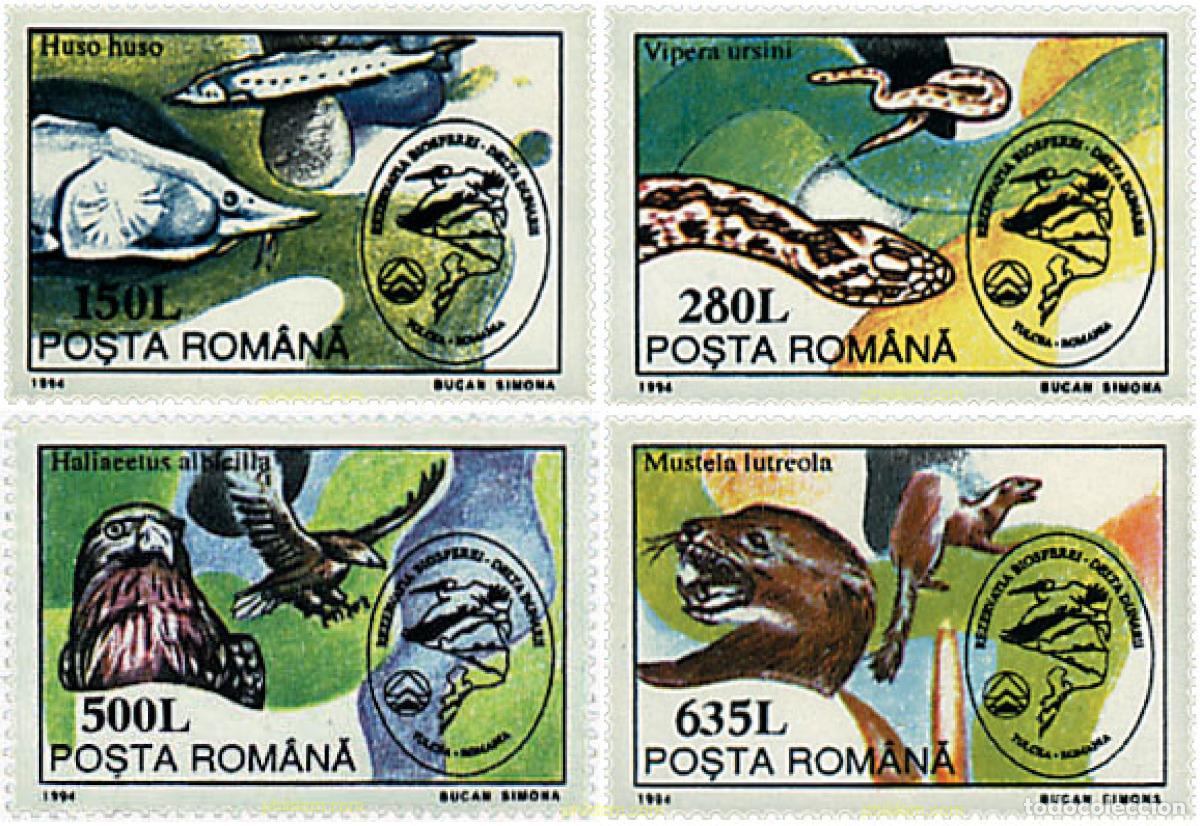 Sellos: 35777 MNH RUMANIA 1994 PROTECCION DE LA BIOSFERA DEL DELTA DEL DANUBIO