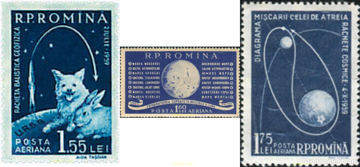 Sellos: 61881 MNH RUMANIA 1959 CONQUISTAS SOVIETICAS DEL ESPACIO