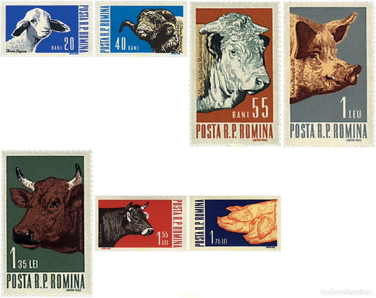 Sellos: 61899 MNH RUMANIA 1962 ANIMALES DOMESTICOS