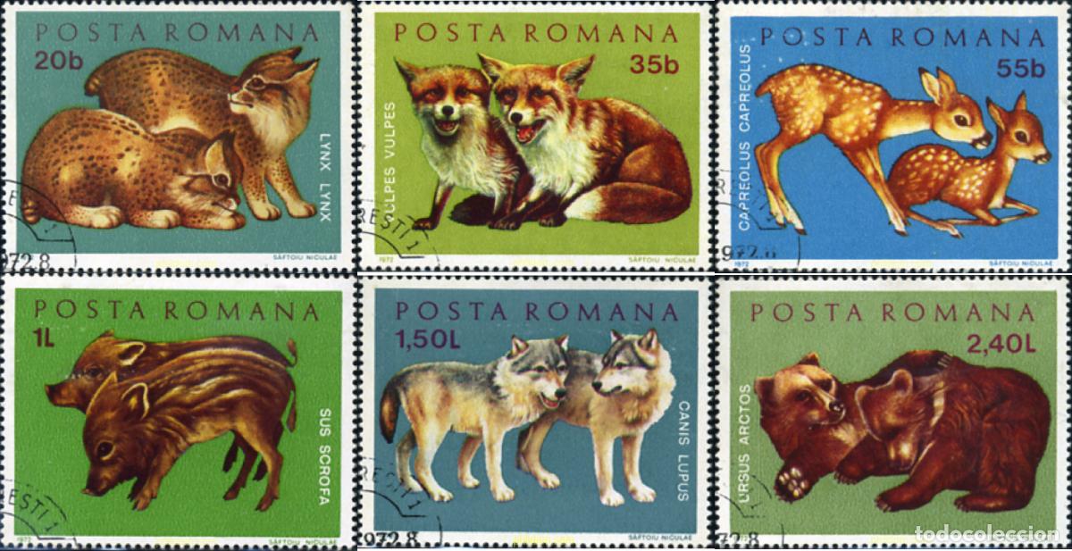 Sellos: 339473 USED RUMANIA 1972 FAUNA SALVAJE