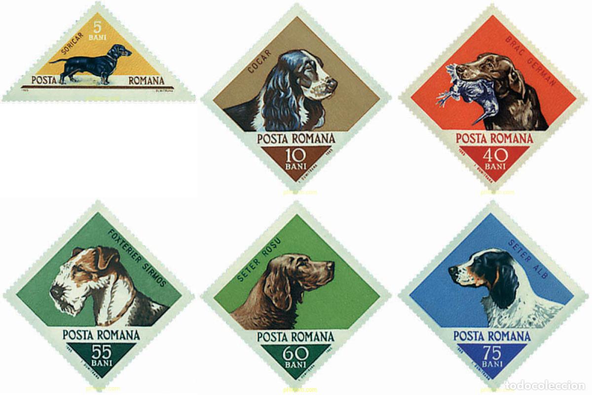 Sellos: 234650 USED RUMANIA 1965 PERROS DE CAZA