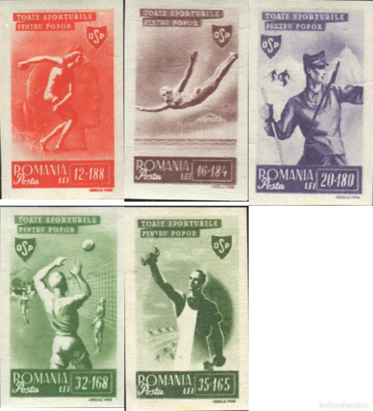 Sellos: 355674 MNH RUMANIA 1945 ORGANIZACION DEL DEPORTE POPULAR