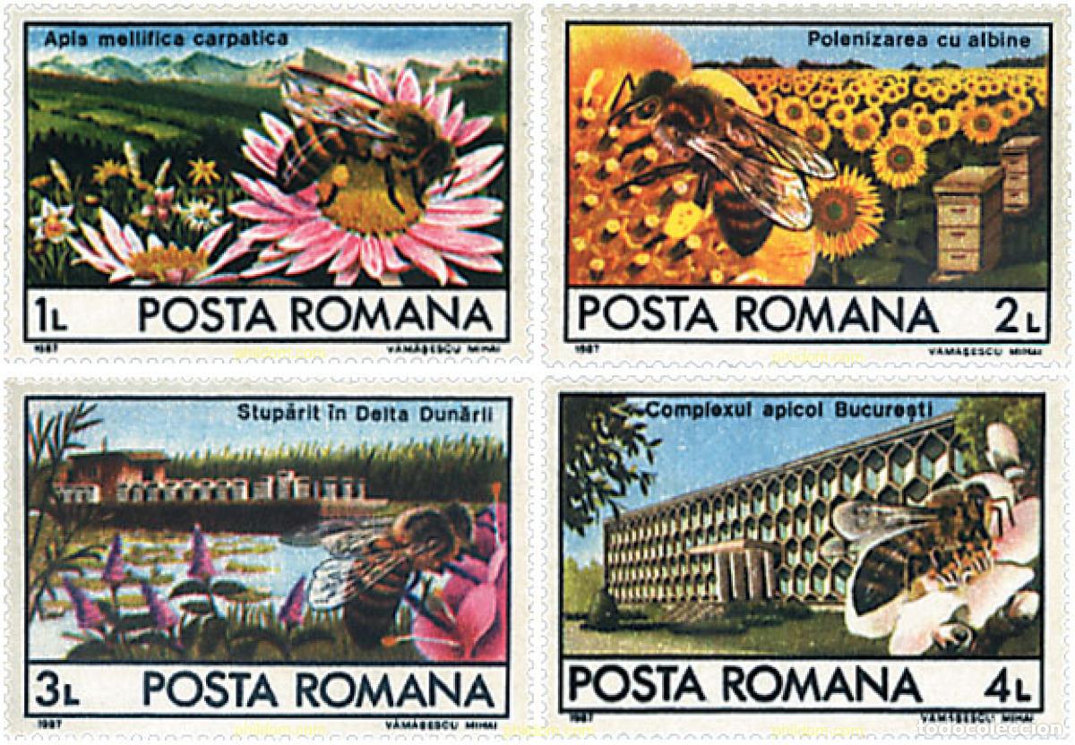 Sellos: 93986 MNH RUMANIA 1987 APICULTURA EN RUMANIA