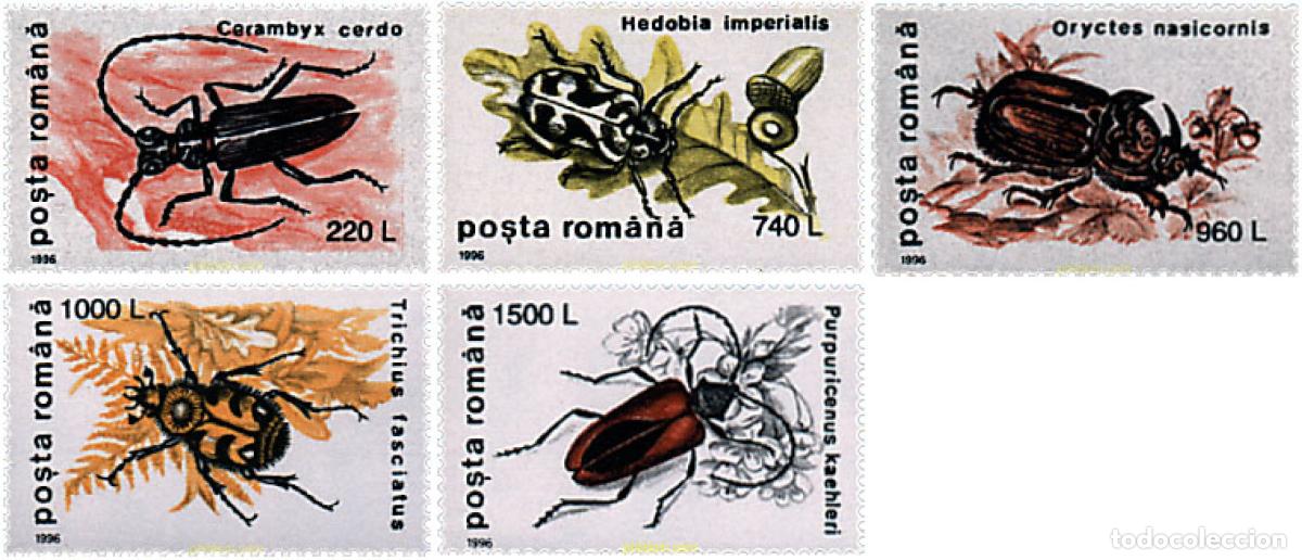 Sellos: 62539 MNH RUMANIA 1996 INSECTOS