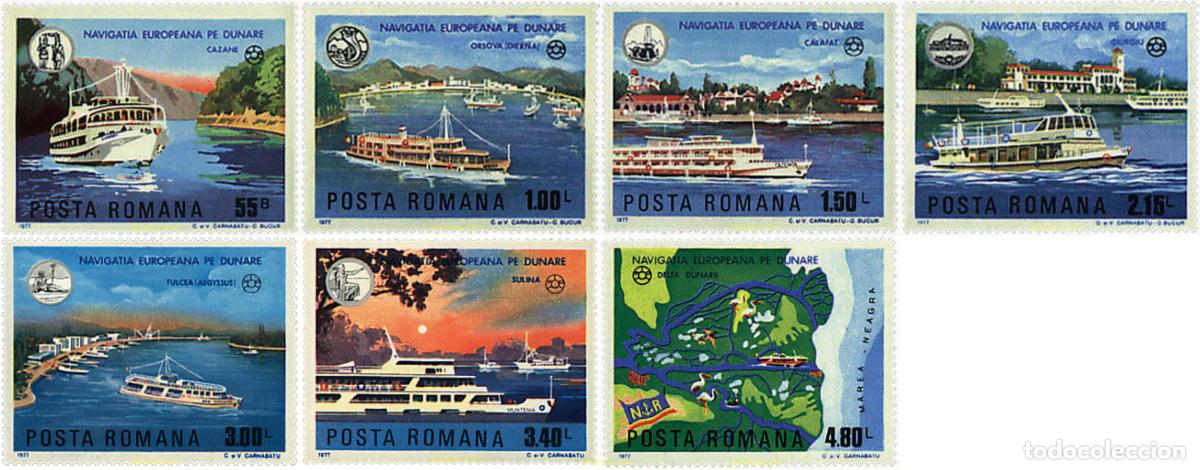 Sellos: 35767 MNH RUMANIA 1977 NAVEGACION EUROPEA POR EL DANUBIO