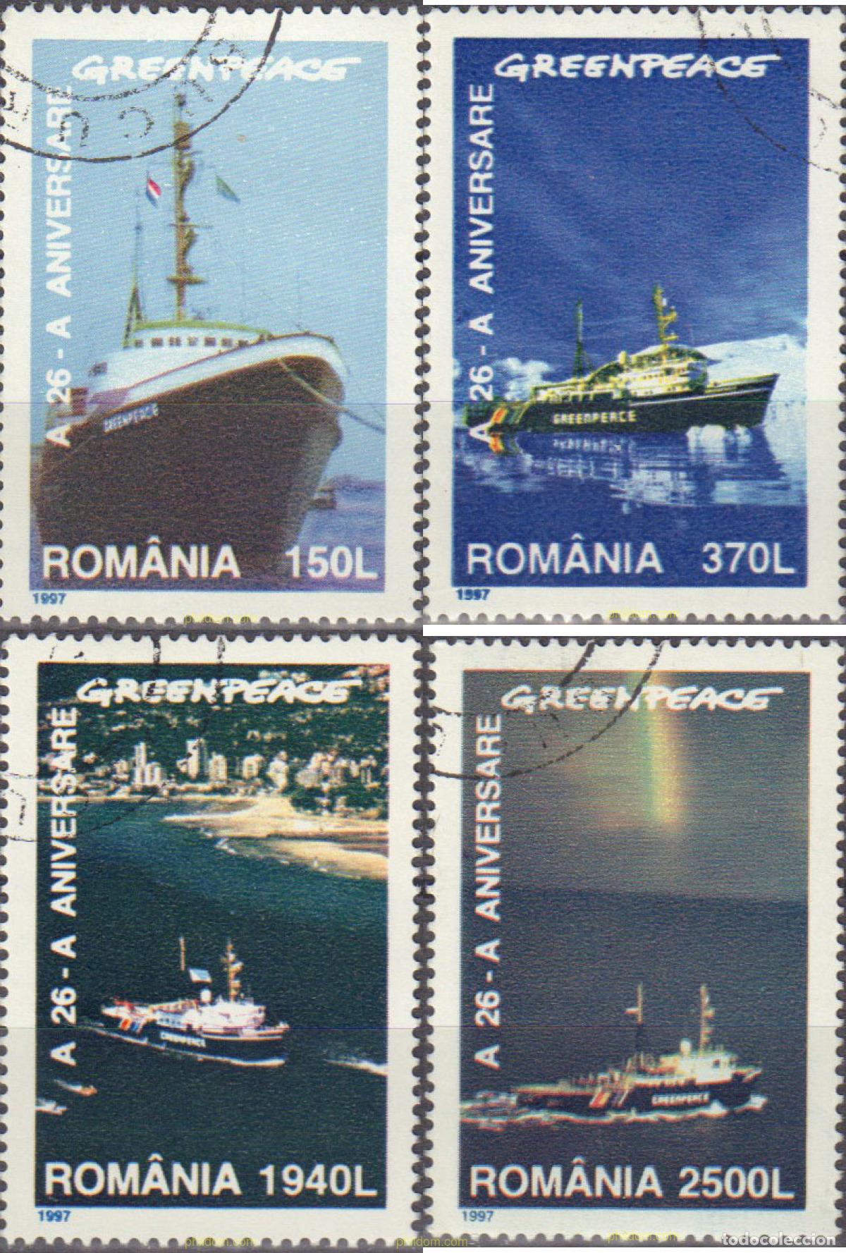 Sellos: 574129 USED RUMANIA 1997 26 ANIVERSARIO DE LA ASOCIACION GREENPEACE